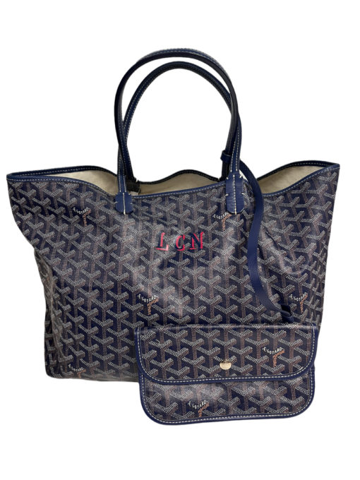 Goyard Blue Saint Louis Tote PM (Initialed) with pouch 3