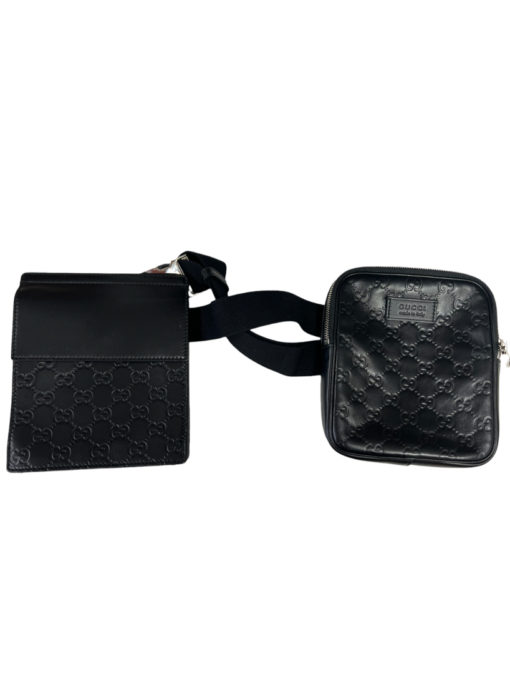 Gucci Signature Double Waist Bag Guccissima Leather 3