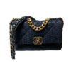 Chanel 19 Medium Flap Bag Navy Tweed 5
