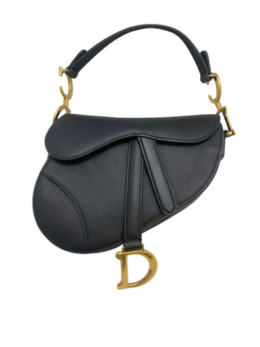 Dior 2020 Black Mini Saddle Bag 3