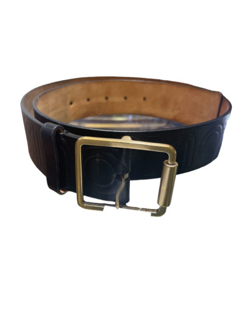 "Louis Vuitton" Black Leather Belt Sz. 85 3