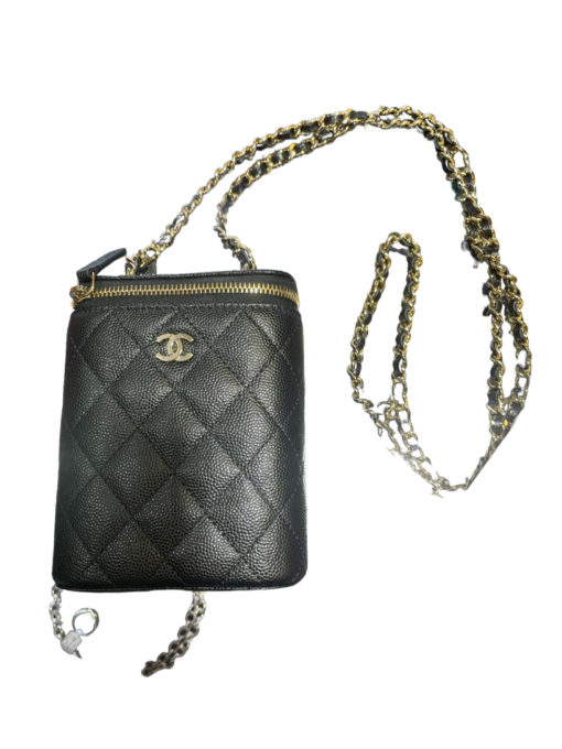 Chanel 2021 Caviar Mini Vanity Case Crossbody Bag 3