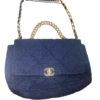 Chanel Maxi 19 Flap Bag in Navy Tweed 5