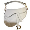 C.Dior Mini Saddle Bag Latte Grained Calfskin Gold Hardware 5