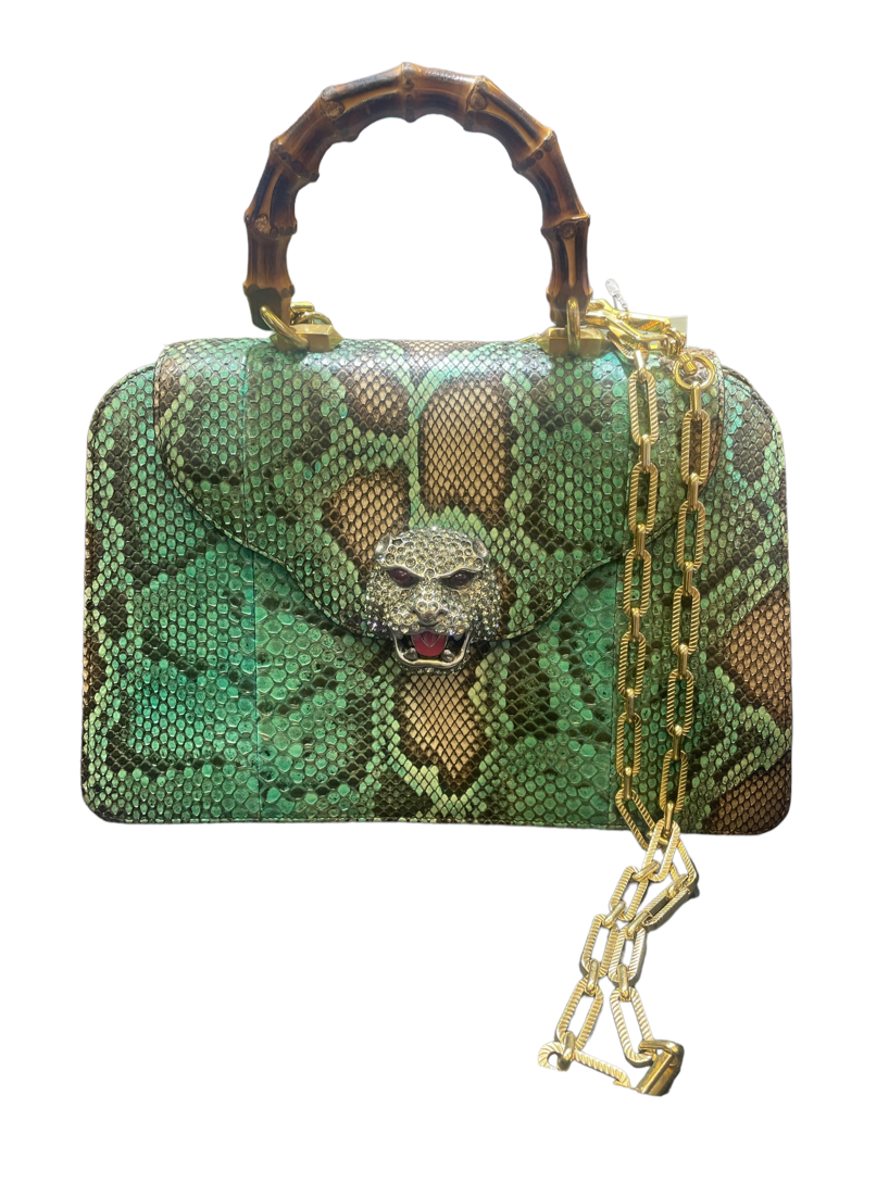 Gucci Python Bamboo Top Handle Bag Retail:$5900 3