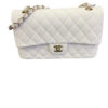 Chanel White Caviar Medium Double Flap Bag 1