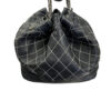 Chanel Vintage Black Lambskin Stitched Leather Surpique Bucket Bag 13