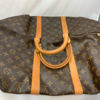 LOUIS VUITTON Leather Keepall Bandouliere 50 Handbag Shoulder Strap Only  M41416 Beige Women's