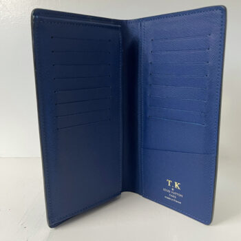 Louis Vuitton Taiga Leather Brazza Wallet in Blue 7