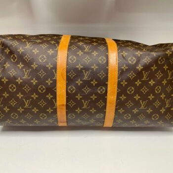 Shop for Louis Vuitton Monogram Canvas Leather Keepall 55 cm