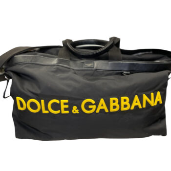 Dolce &Amp; Gabbana Nylon Black/Yellow Logo Duffle April 24, 2024