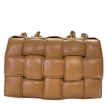 Bottega Veneta Padded Chain Cassette Shoulder Bag Caramel Leather Gold Hardware May 9, 2024