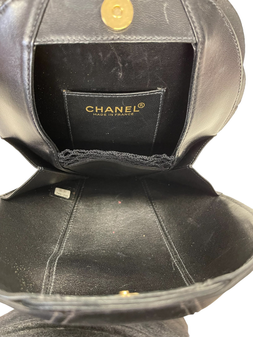 chanel black clutch handbag