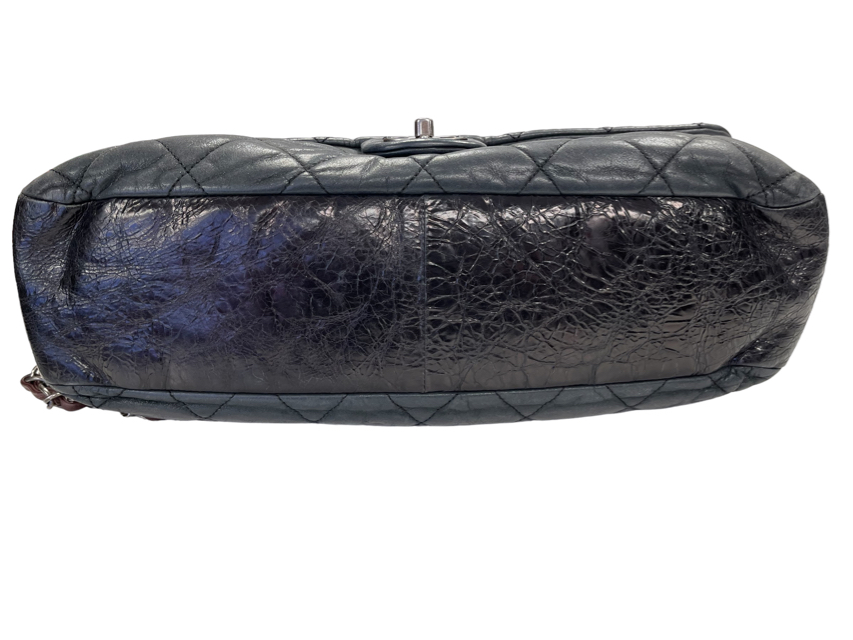Chanel Gabrielle Bag 28cm Embossed Croc Black, Luxury, Bags