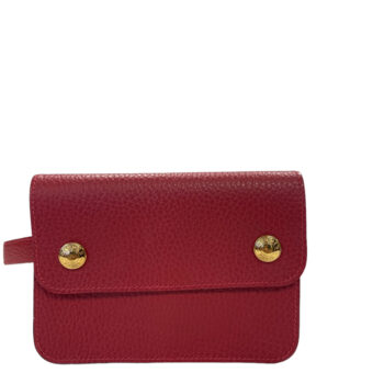Hermes Authentic Vintage Red Togo Leather Bullet Pochette Waist Belt Bag 9