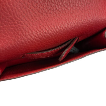 Hermes Authentic Vintage Red Togo Leather Bullet Pochette Waist Belt Bag 13