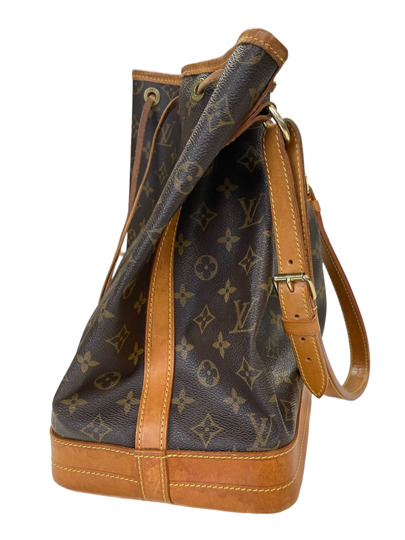 Louis Vuitton Neo noe bucket Bag Monogram Purse Authentic Red Strap  Drawstring