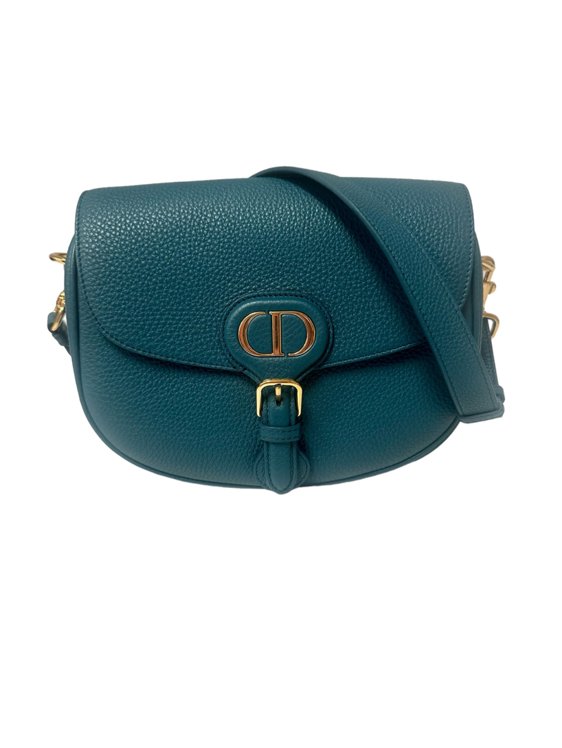 Christian Dior Authentic Turquoise Leather Medium Bobby Bag with Gold Hardware 3