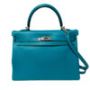 Hermès 2011 Horseshoe Stamp Kelly 35 Bleu du Nord Swift Leather Top Handle Bag 15