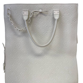 Louis Vuitton White Monogram Taurillon Leather Sac Plat Tote With Strap May 2, 2024