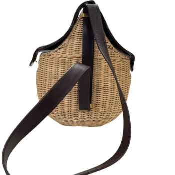 Gucci Wicker Picnic Bag Dark Brown Leather Accents Shoulder Strap And Snap Closures Light Brown Leather Interior With One Zip Pocket April 20, 2024