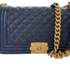 Chanel Medium Boy Bag In Blue Caviar Leather With Gold Hardware March 29, 2024