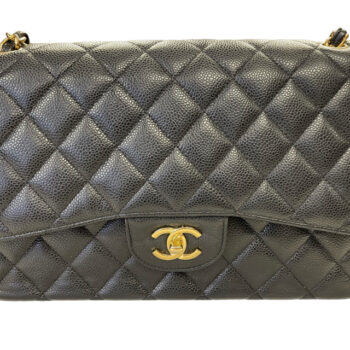 Used Black Rare Chanel Jumbo Lacquered Wicker Flap Bag Gold Toned Hardware  CC Clasp Houston,TX