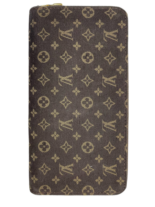 Louis Vuitton Monogram Mini Lin Pattern Zippy Wallet Model Number M95235 May 1, 2024