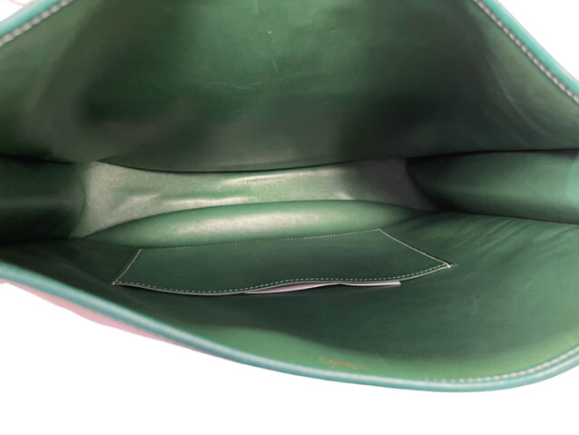 Hermes Vintage Toile Evelyne I Shoulder Bag Green Leather Beige Canvas May 1, 2024
