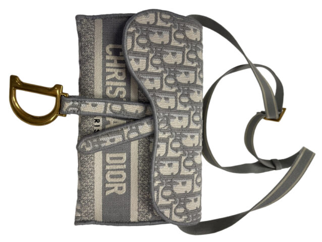 Christian Dior Saddle Slim Pouch Belt Bag Grey Dior Oblique Canvas November 4, 2024