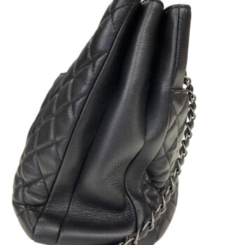 Chanel Authentic Urban Companion Tote Bag Black Caviar Leather Silver Hardware 10