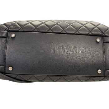 Chanel Authentic Urban Companion Tote Bag Black Caviar Leather Silver Hardware 12