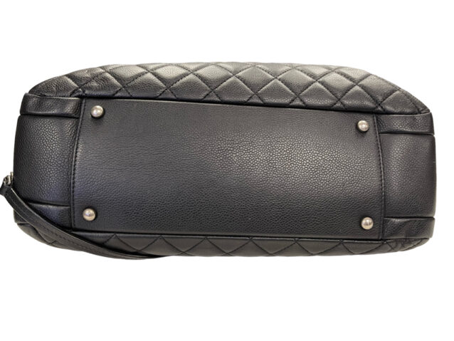 Chanel Authentic Urban Companion Tote Bag Black Caviar Leather Silver Hardware 7