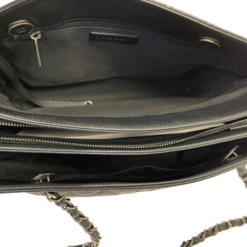 Chanel Authentic Urban Companion Tote Bag Black Caviar Leather Silver Hardware 13