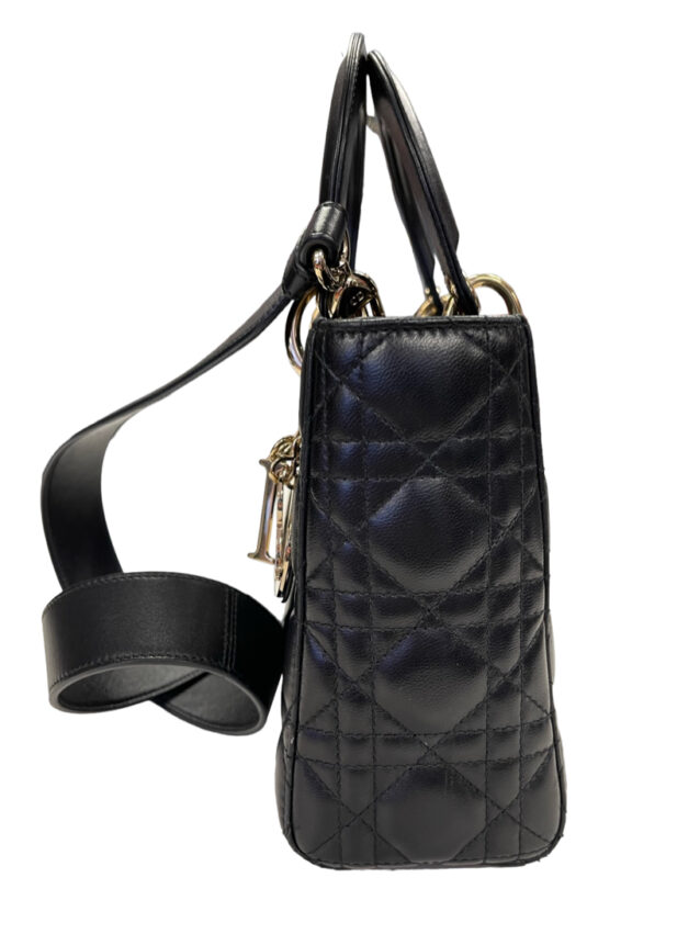 Christian Dior SMALL LADY DIOR MY ABCDIOR BAG Black Cannage Lambskin 4
