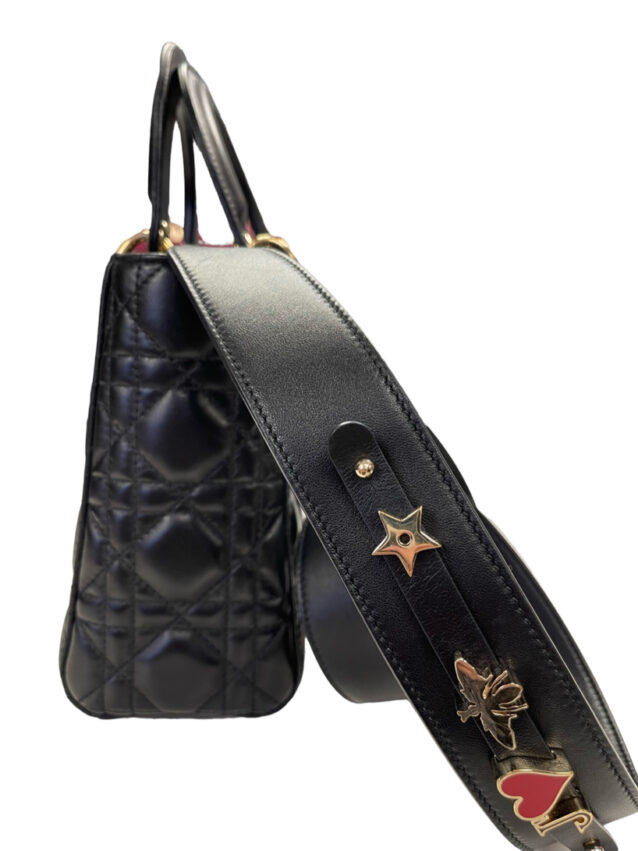 Christian Dior SMALL LADY DIOR MY ABCDIOR BAG Black Cannage Lambskin 6