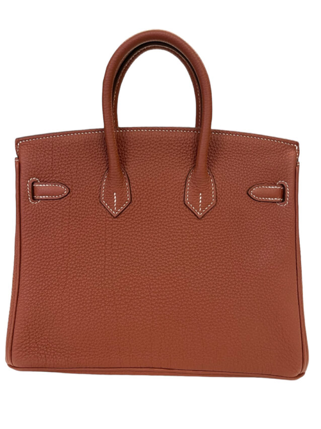 Hermes Birkin 25 Bag in Sienne Togo Leather with Gold Hardware 5