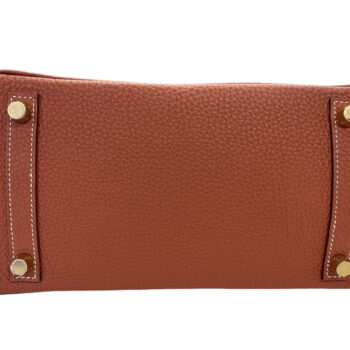 Hermes Birkin 25 Bag in Sienne Togo Leather with Gold Hardware 12