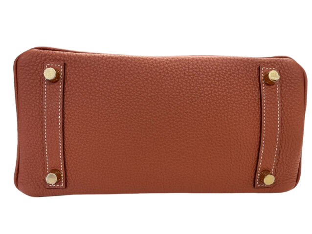 Hermes Birkin 25 Bag in Sienne Togo Leather with Gold Hardware 7