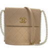 Chanel Beige Quilted Calfskin Small Pearl Chain Hobo 31355241 Card February 24, 2024
