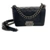 Chanel Black Boy Bag, Silver Hardware Moye/Akye $3000 May 20, 2024