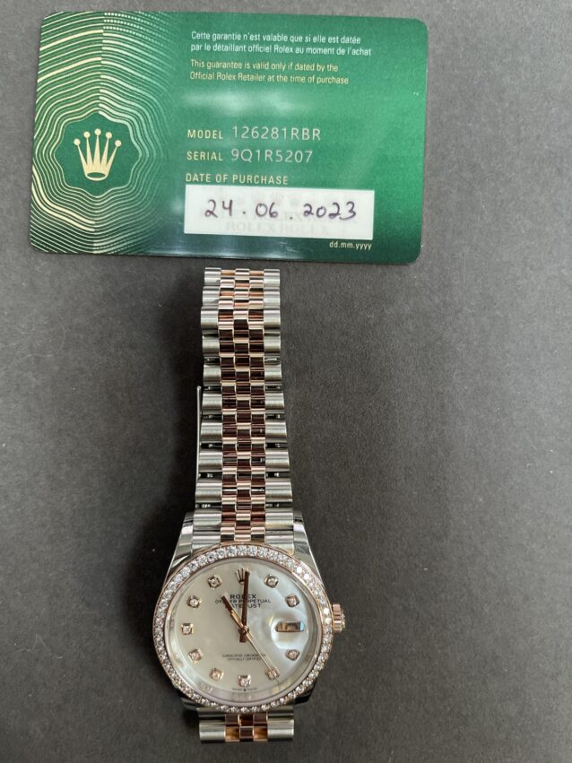 Rolex Datejust Ss/Rose Gold 126281Rbr November 5, 2024