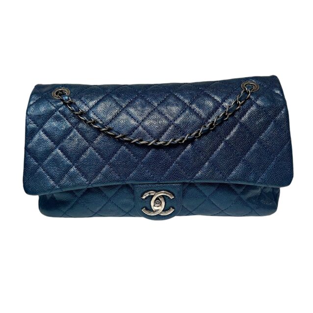 Chanel Blue Metallic Easy Flap Bag December 18, 2024