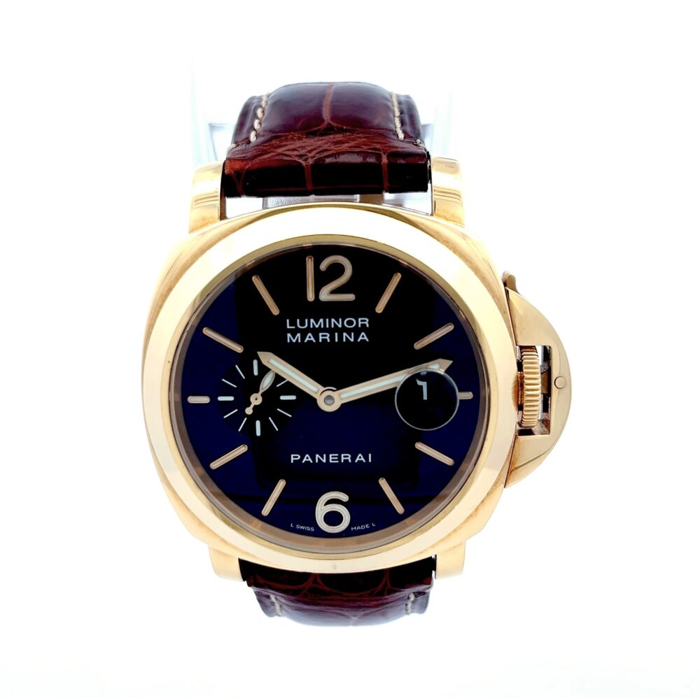 Preowned Men s Panerai Luminor Marina 18k YG 44mm