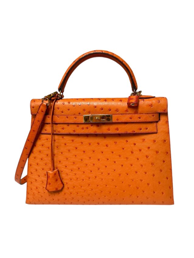 Hermes Orange Ostrich Kelly 32 December 18, 2024